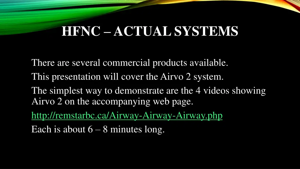 hfnc actual systems