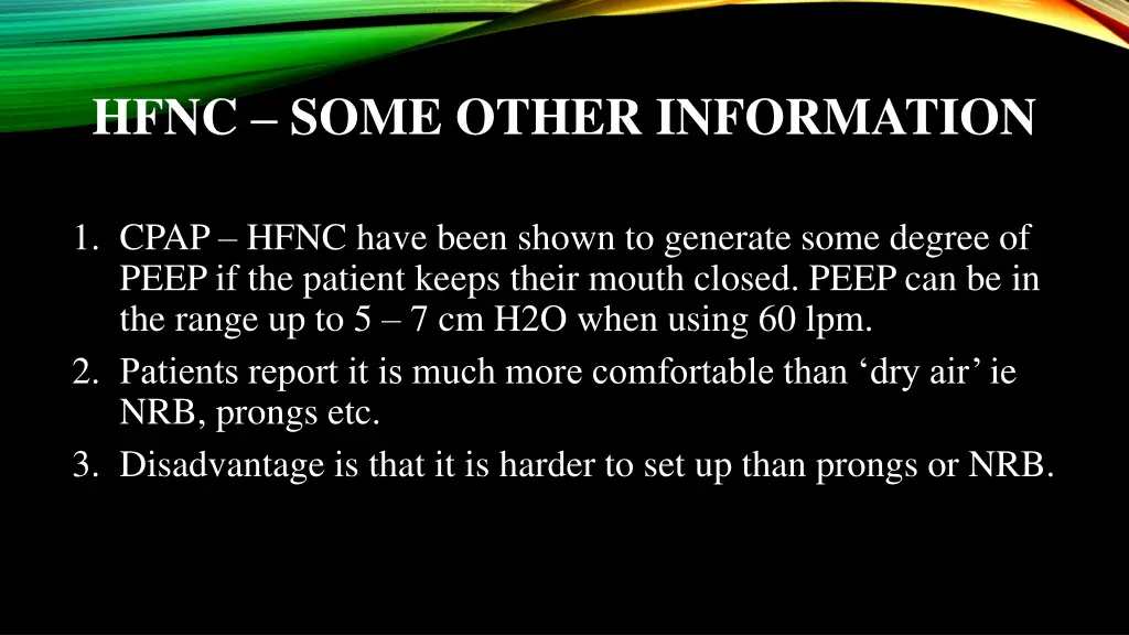 hfnc some other information