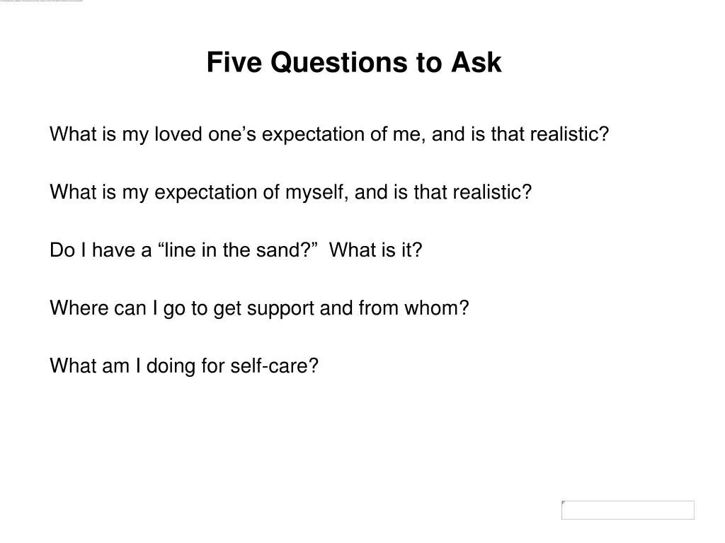 five questions to ask