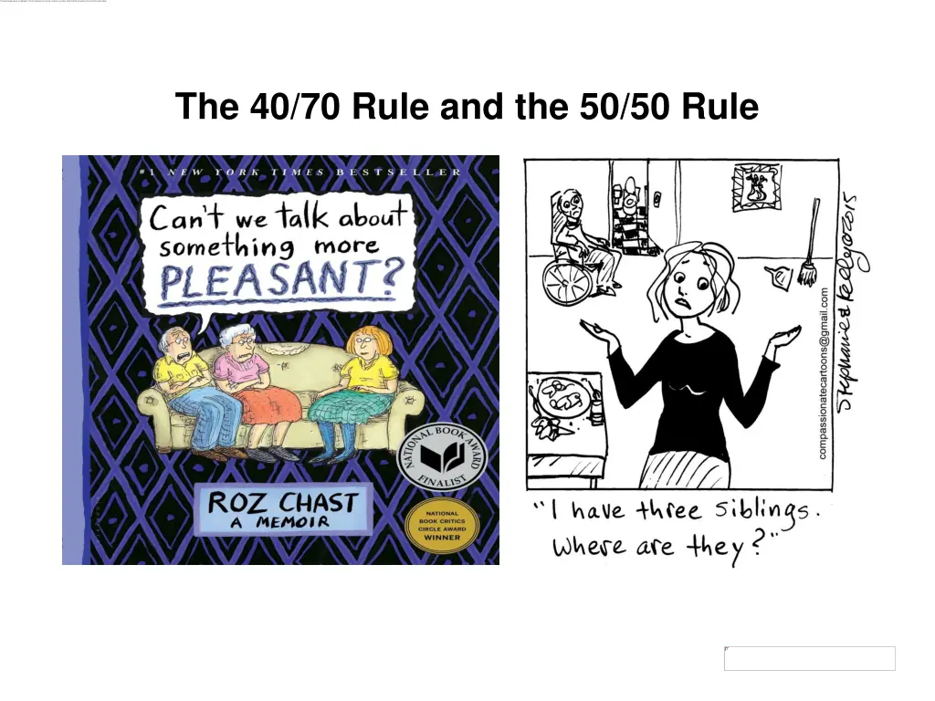 the 40 70 rule and the 50 50 rule