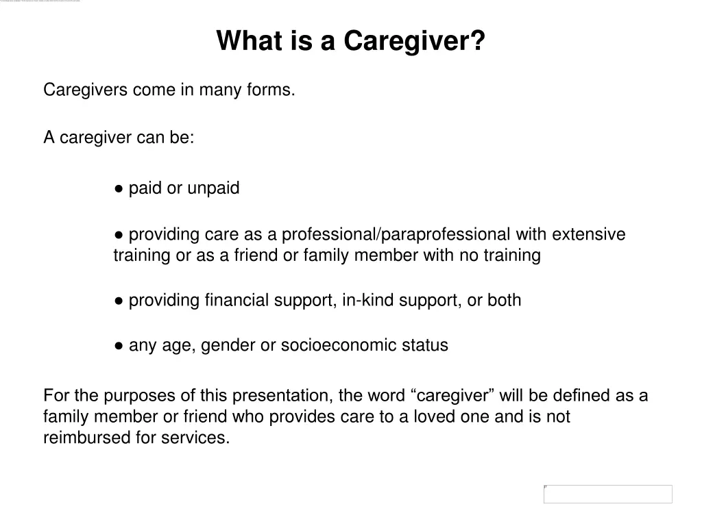 what is a caregiver