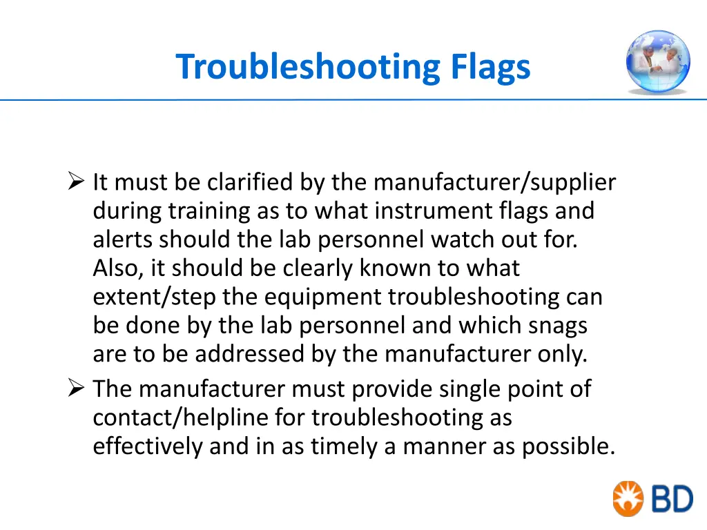 troubleshooting flags