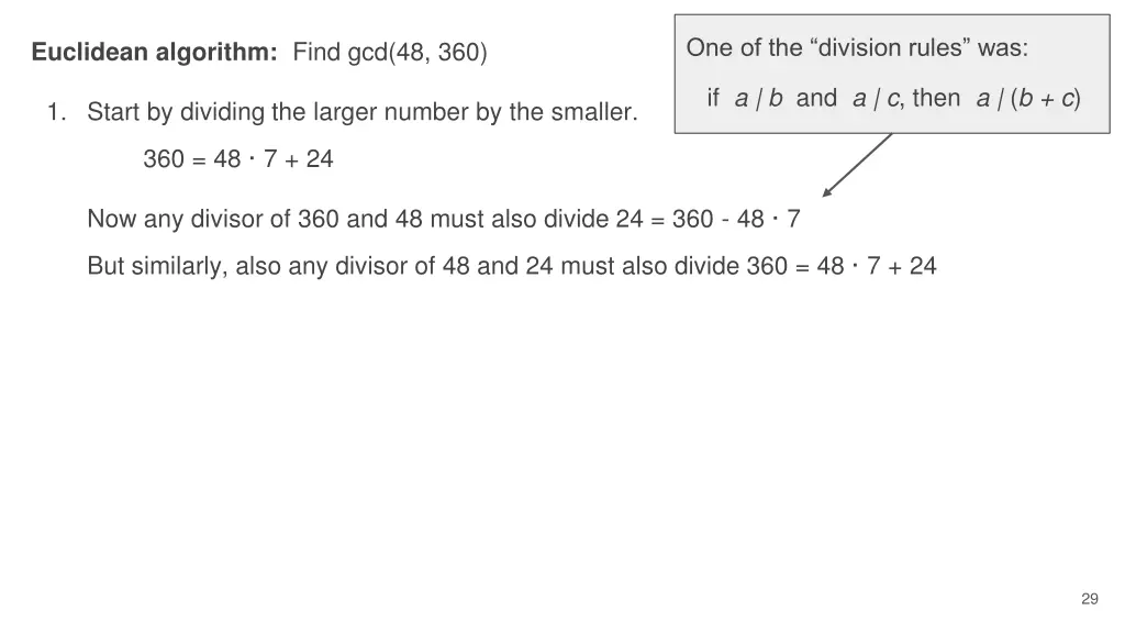 one of the division rules was 1