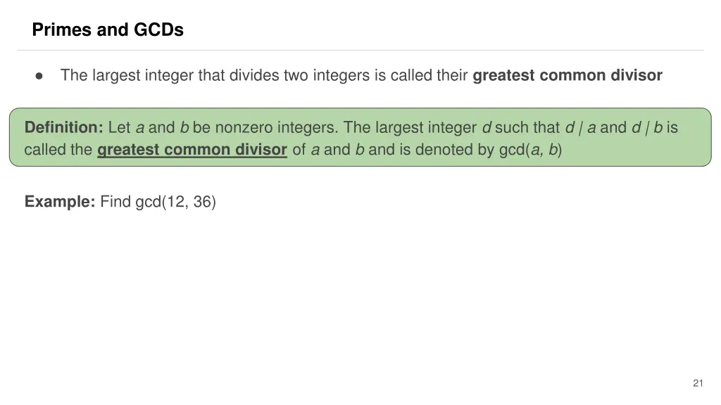 primes and gcds 10