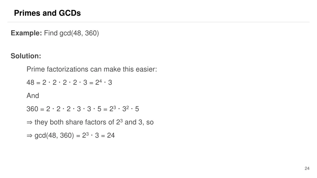 primes and gcds 13