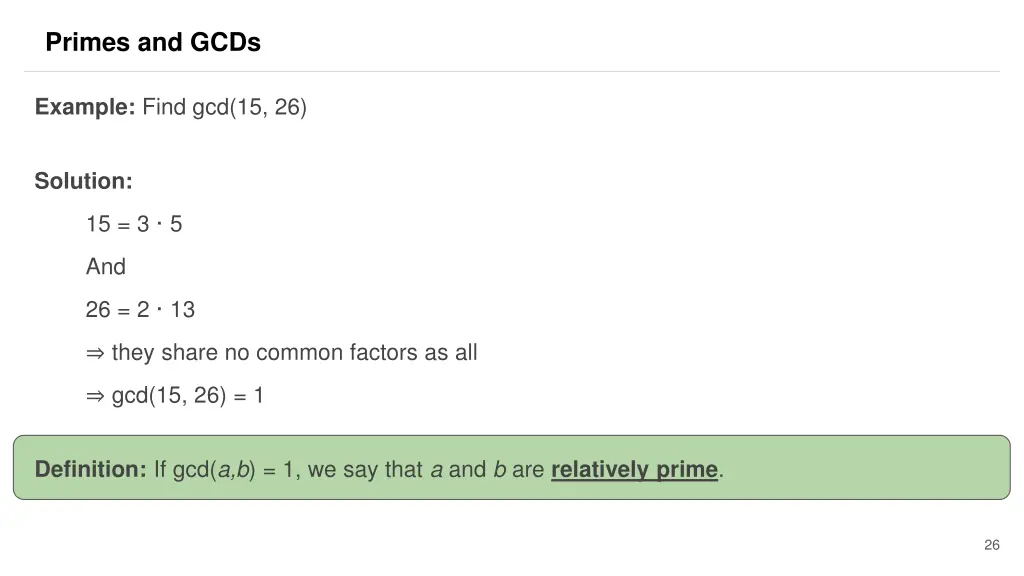 primes and gcds 15