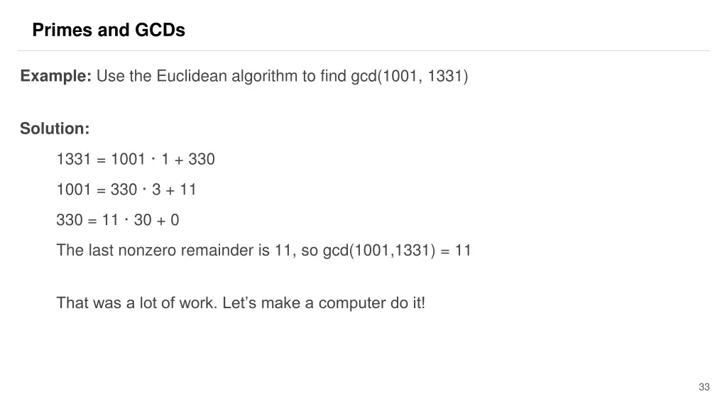 primes and gcds 19