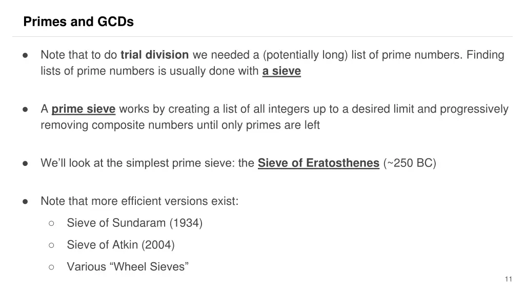 primes and gcds 7