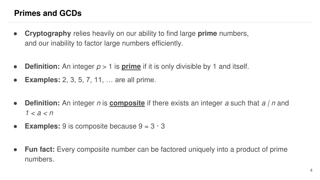 primes and gcds