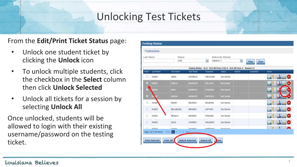 unlocking test tickets 4