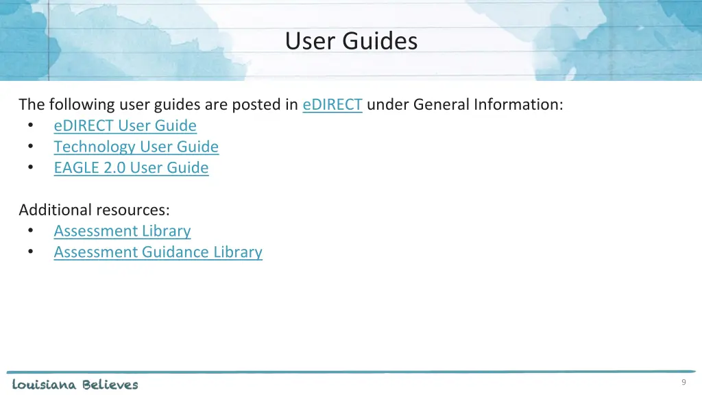 user guides