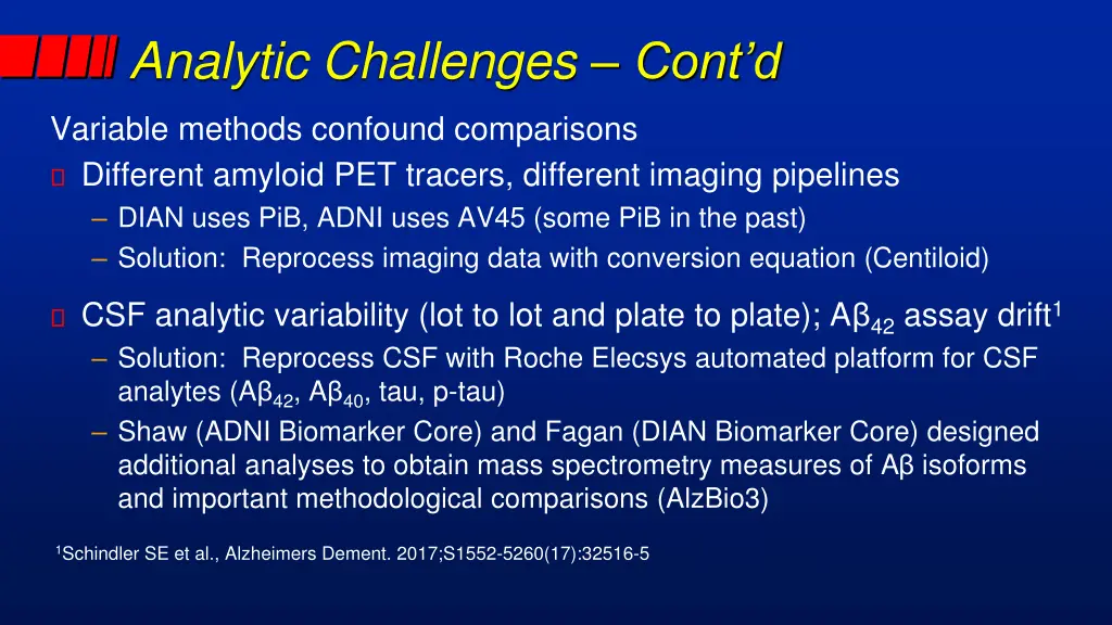 analytic challenges cont d