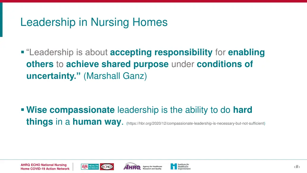 leadership in nursing homes