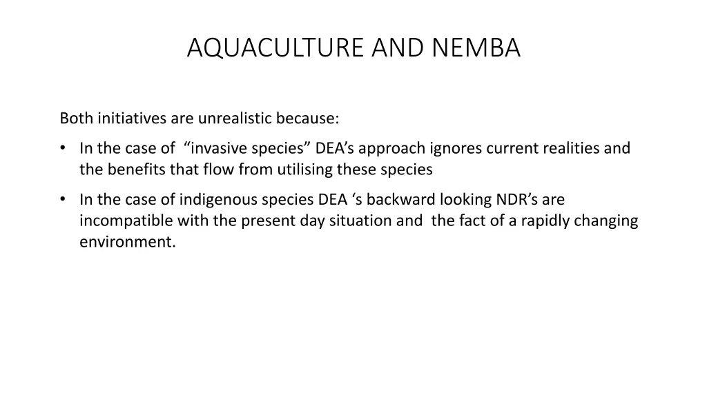 aquaculture and nemba 1