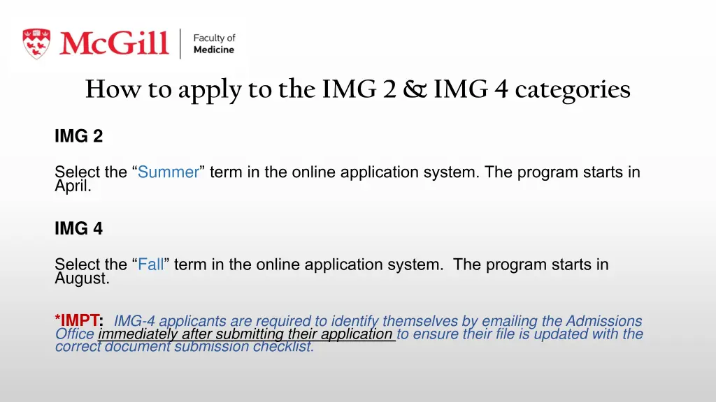 how to apply to the img 2 img 4 categories