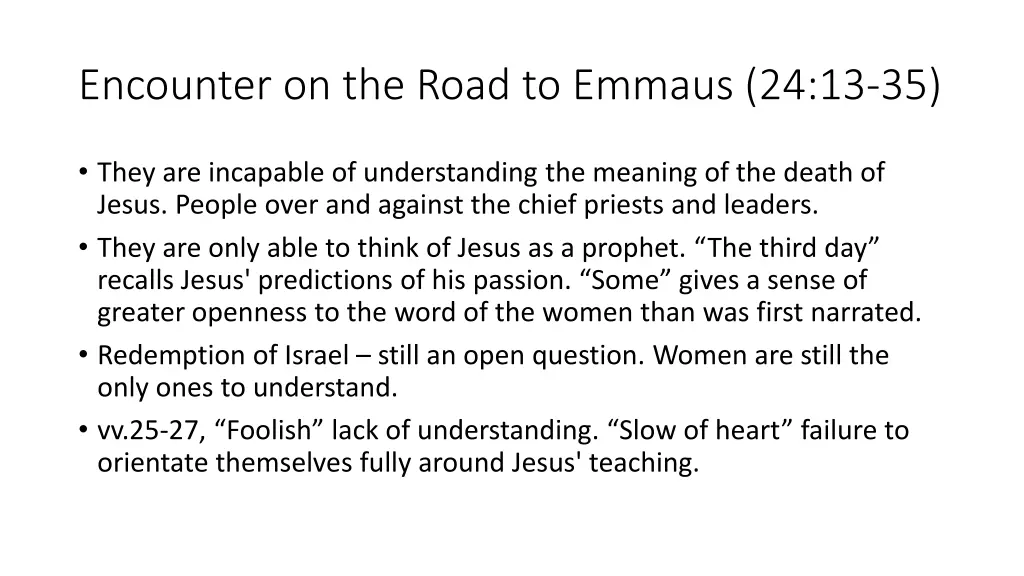 encounter on the road to emmaus 24 13 35 2