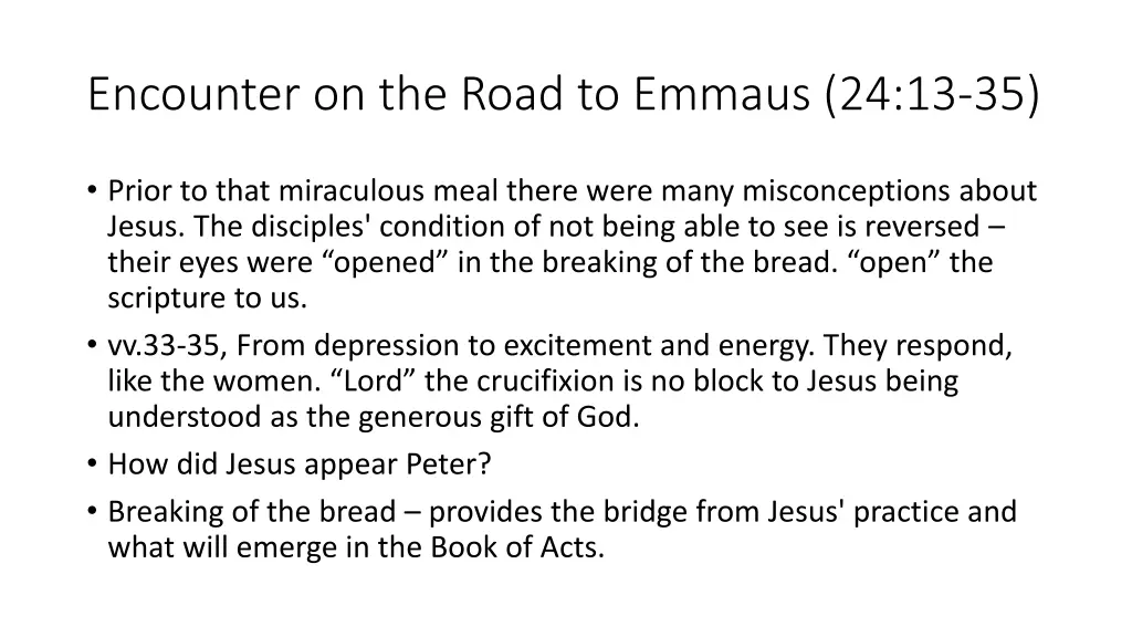 encounter on the road to emmaus 24 13 35 4