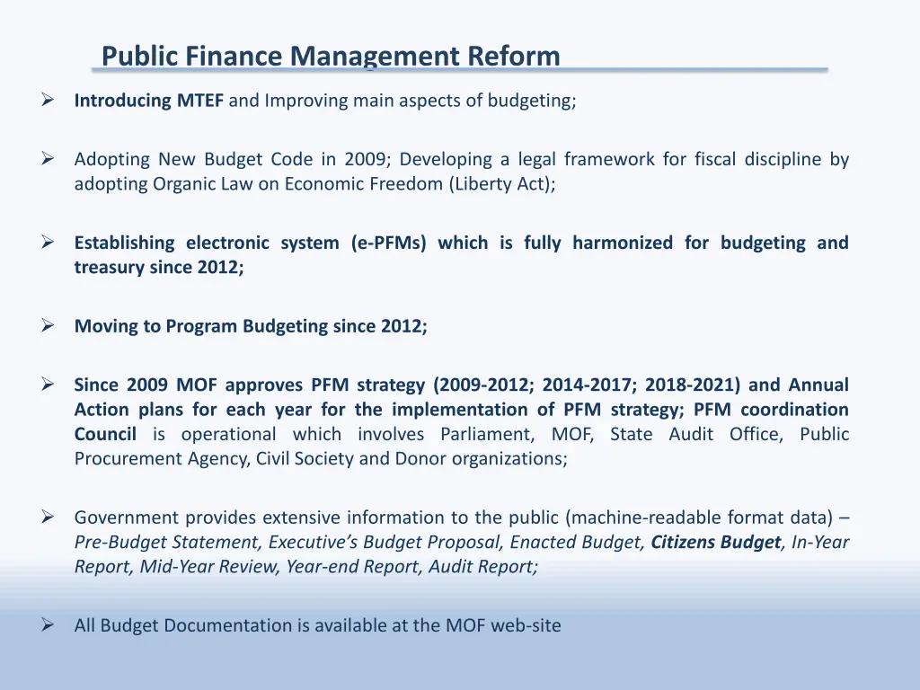 public finance management reform