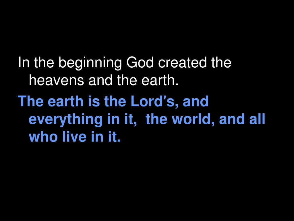 in the beginning god created the heavens