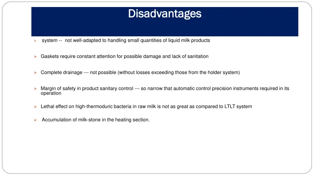 disadvantages disadvantages