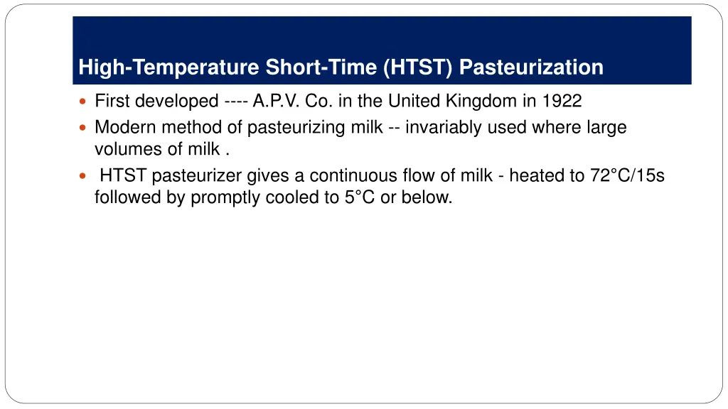 high temperature short time htst pasteurization