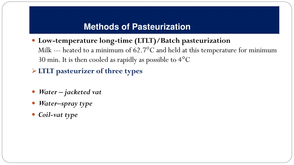 methods of pasteurization