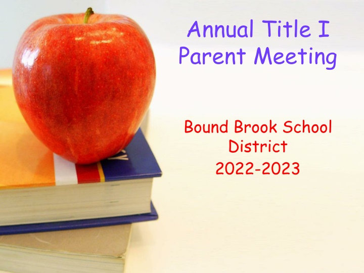 annual title i parent meeting