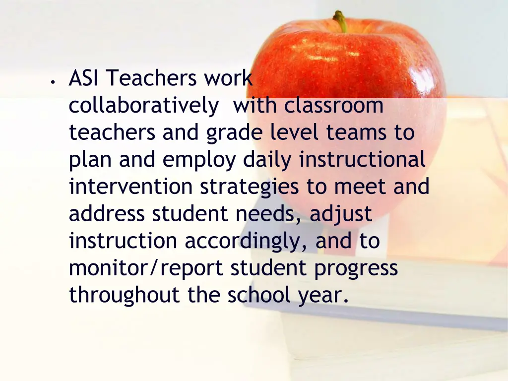 asi teachers work collaboratively with classroom