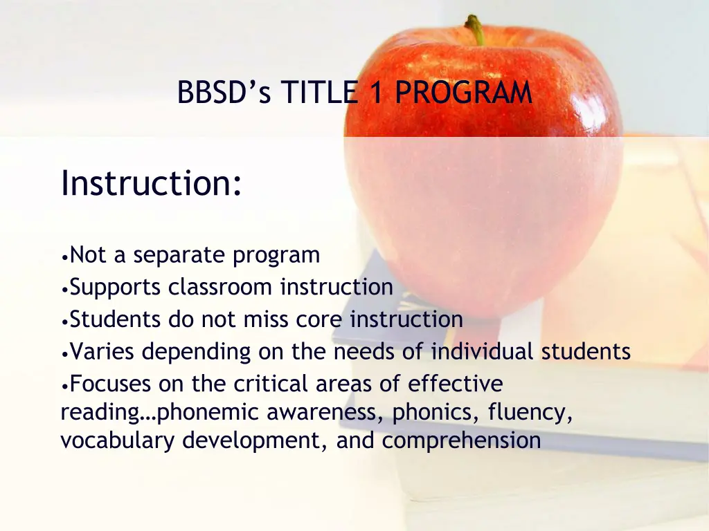 bbsd s title 1 program