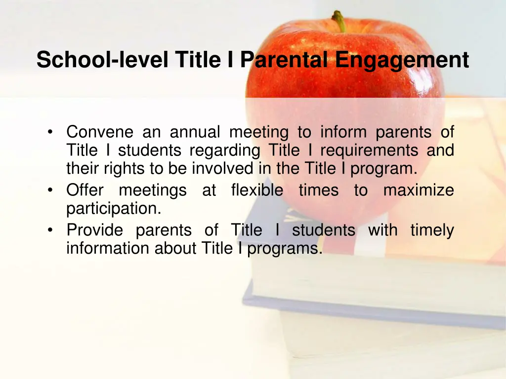 school level title i parental engagement