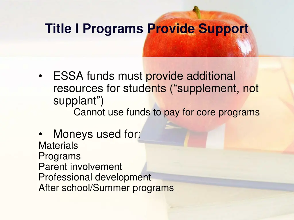 title i programs provide support