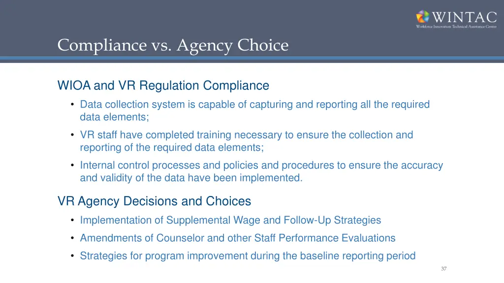 compliance vs agency choice