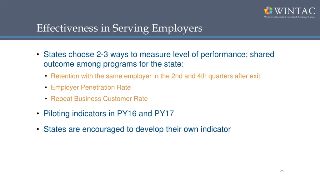 effectiveness in serving employers