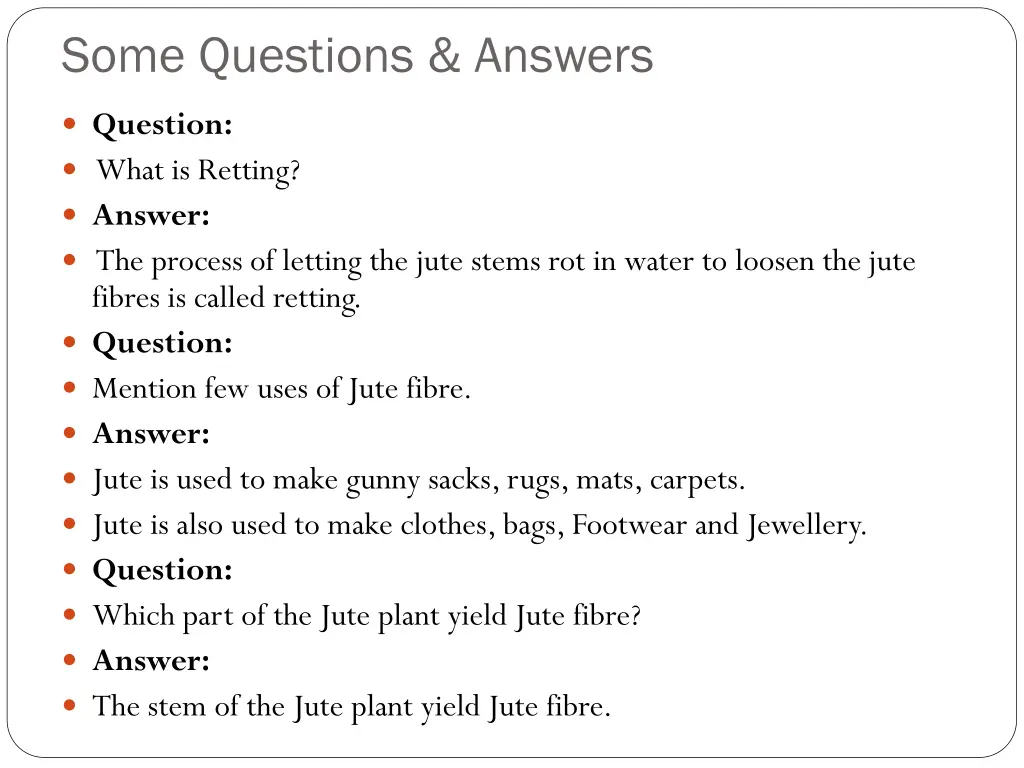 some questions answers 1