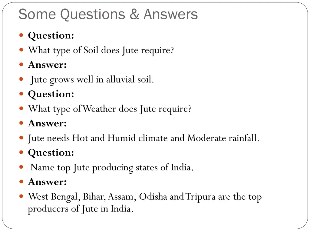 some questions answers