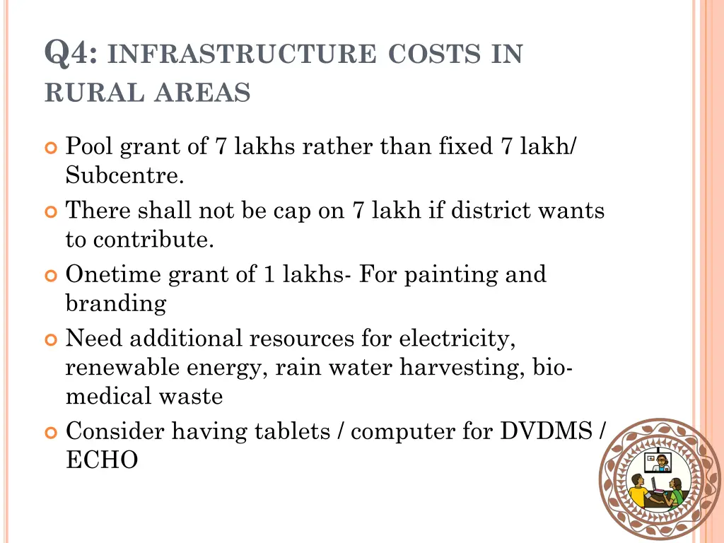 q4 infrastructure costs in rural areas