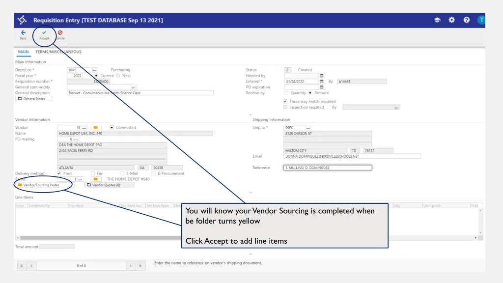 you will know your vendor sourcing is completed