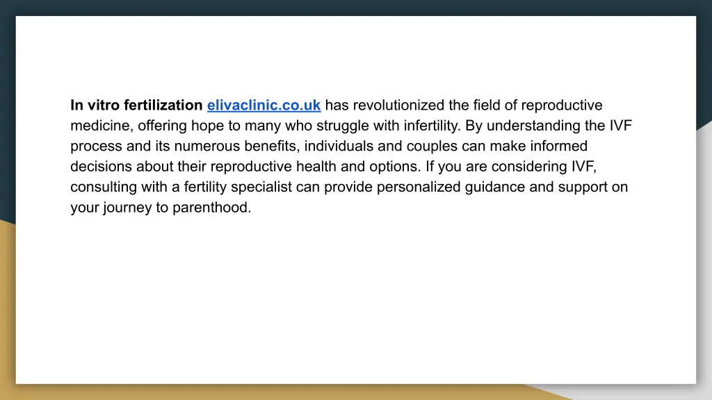 in vitro fertilization elivaclinic