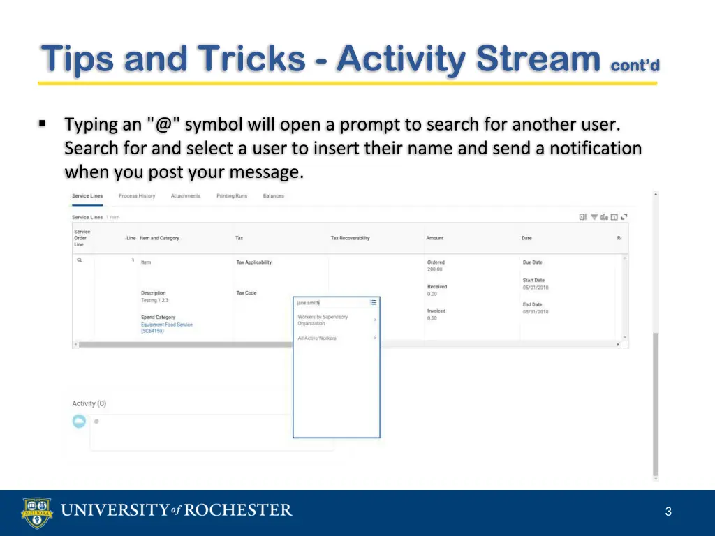 tips and tricks activity stream cont d