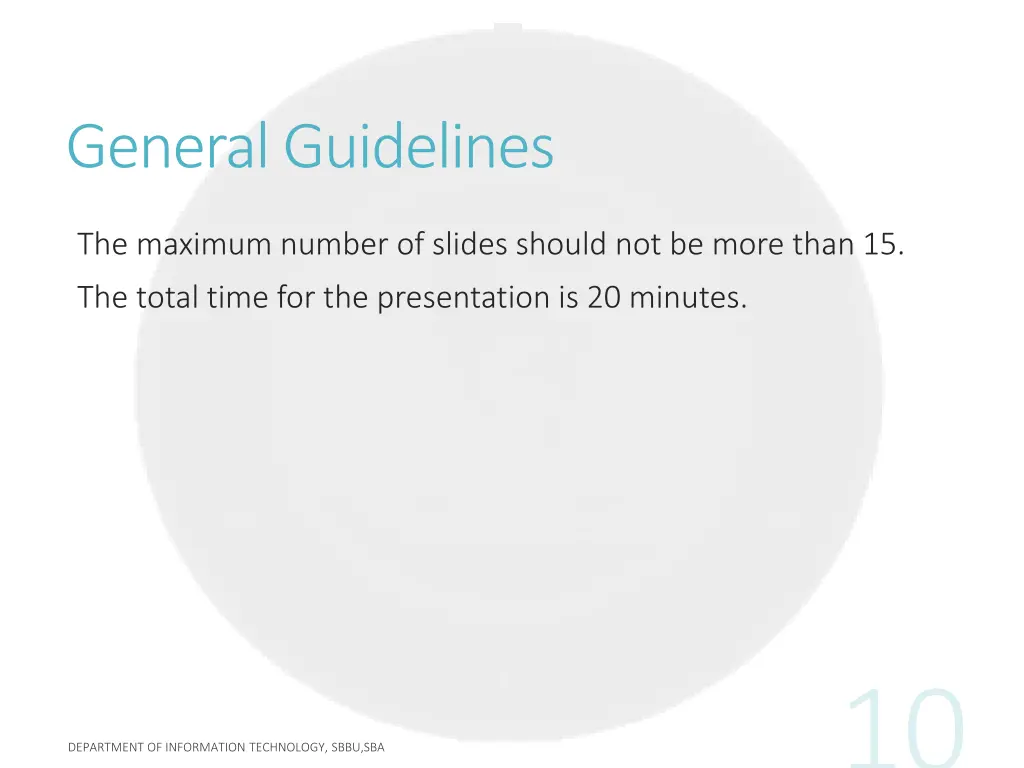 general guidelines