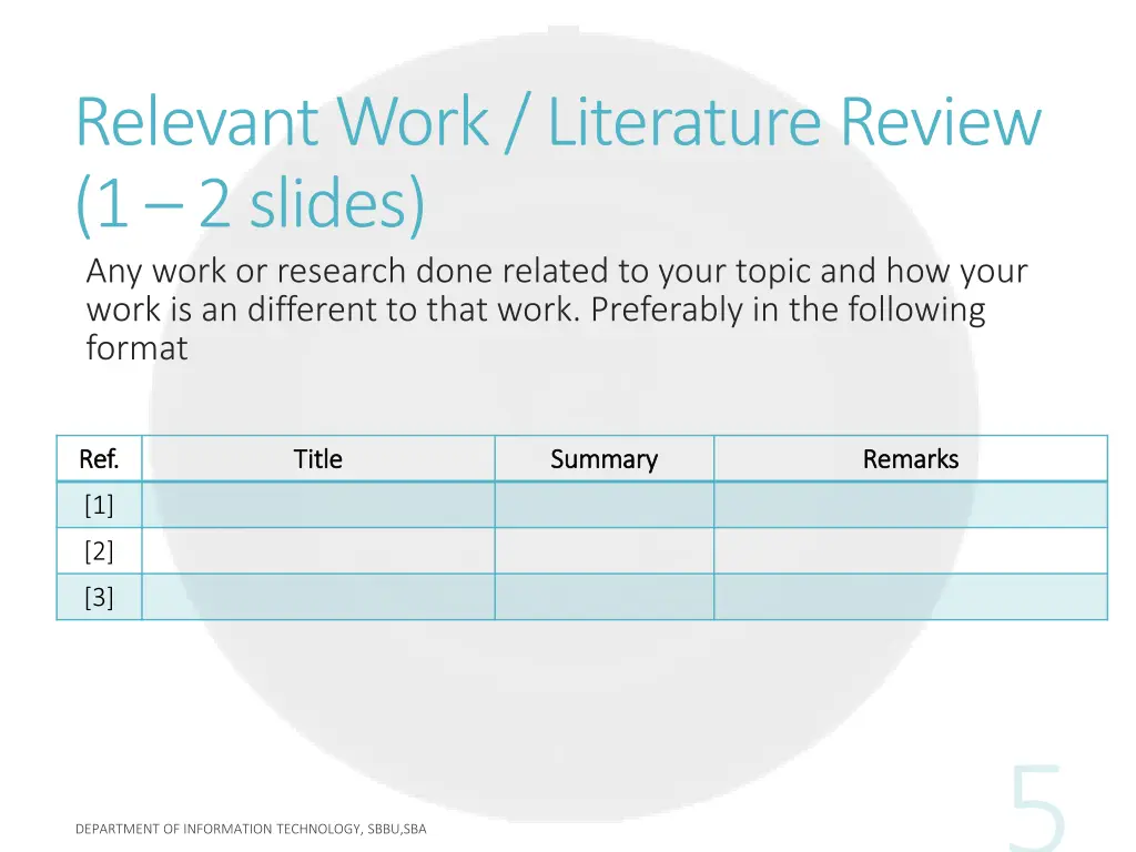 relevant work literature review 1 2 slides