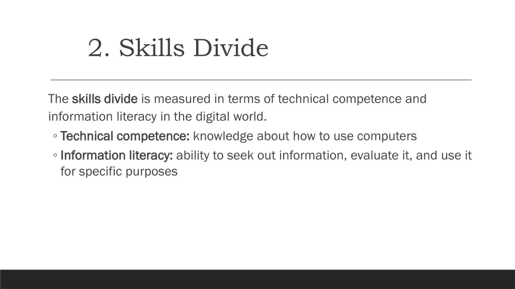 2 skills divide