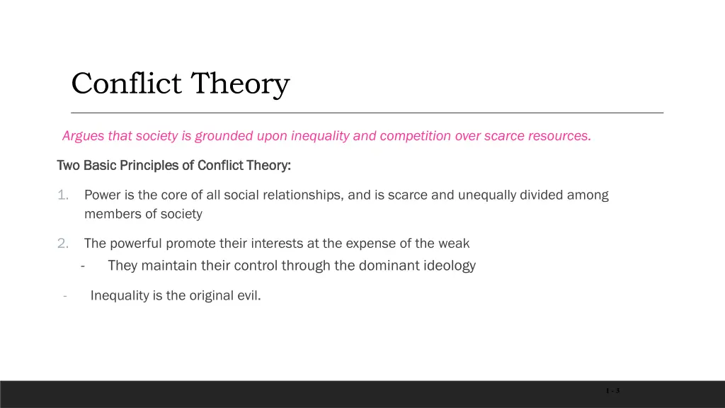 conflict theory