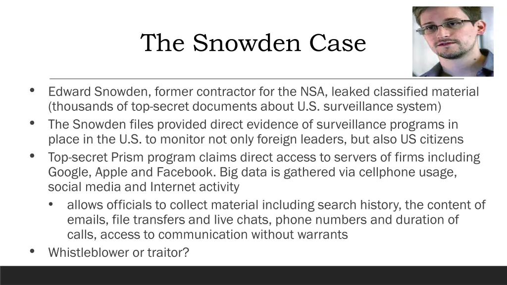 the snowden case