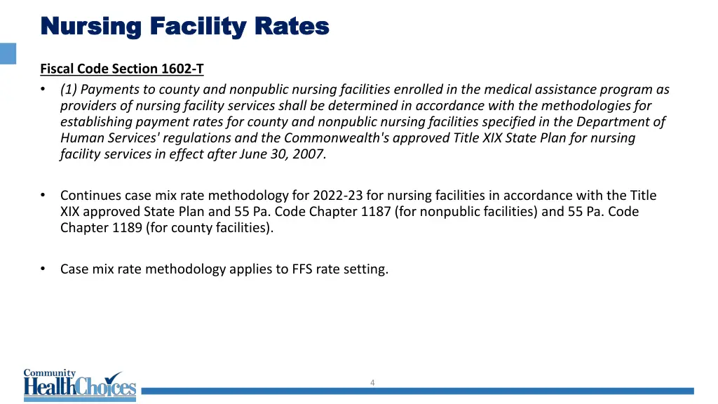 nursing facility rates nursing facility rates