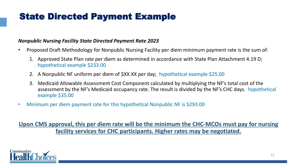 state directed payment example state directed