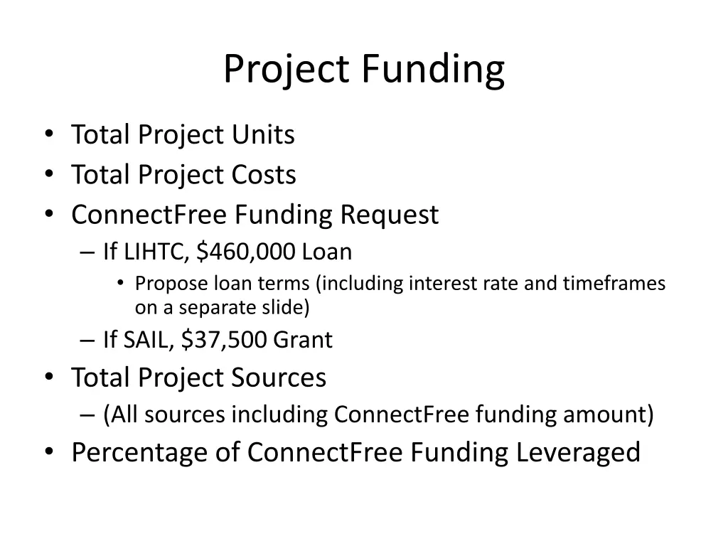 project funding