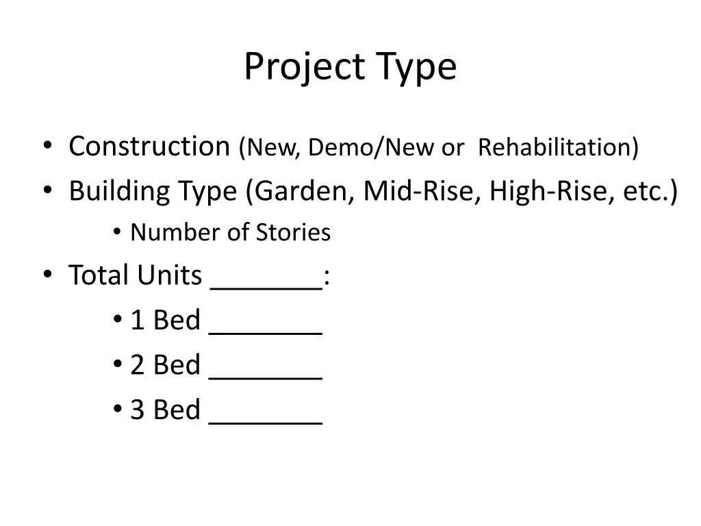 project type