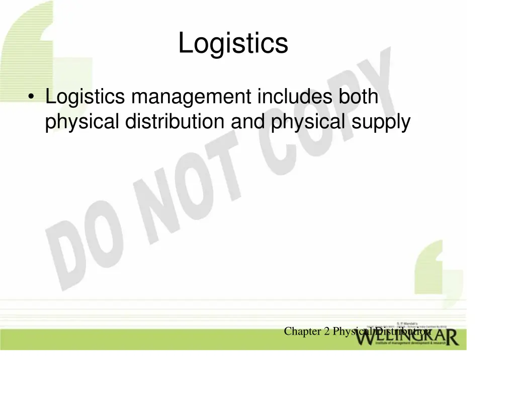 logistics