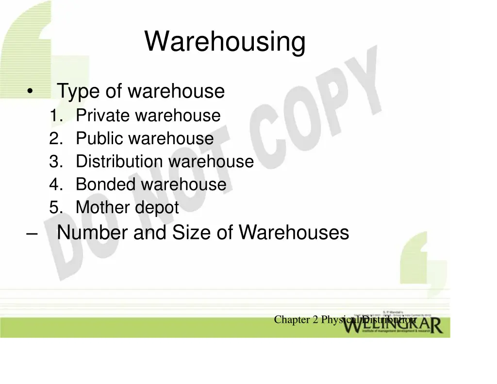 warehousing